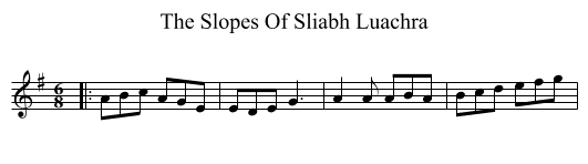 The Slopes Of Sliabh Luachra - staff notation