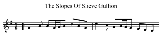 The Slopes Of Slieve Gullion - staff notation