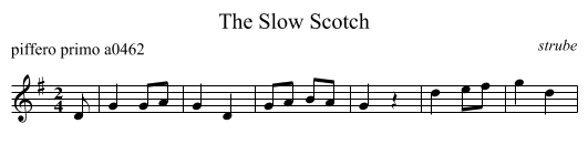 The Slow Scotch - staff notation