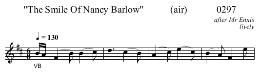 The Smile Of Nancy Barlow           (air)            0297 - staff notation
