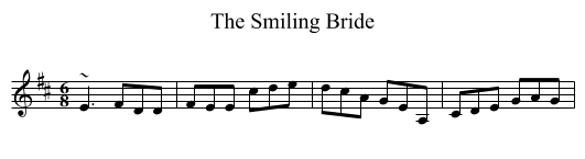 The Smiling Bride - staff notation