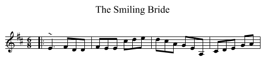 The Smiling Bride - staff notation