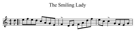 The Smiling Lady - staff notation