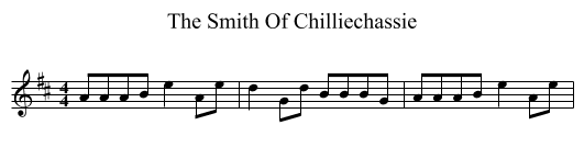 The Smith Of Chilliechassie - staff notation