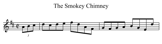 The Smokey Chimney - staff notation