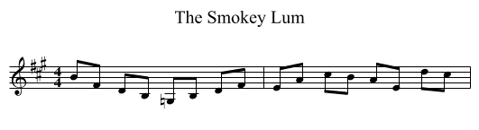 The Smokey Lum - staff notation