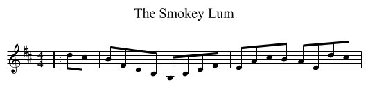 The Smokey Lum - staff notation