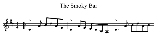 The Smoky Bar - staff notation