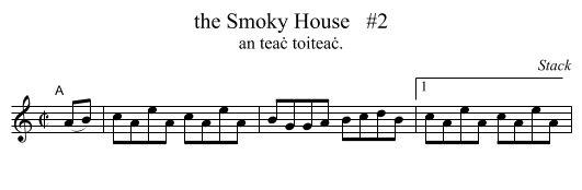 the Smoky House   #2 - staff notation