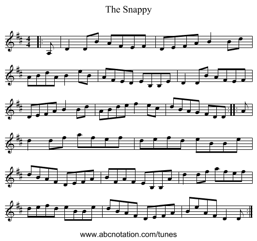 The Snappy - staff notation