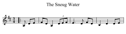 The Sneug Water - staff notation