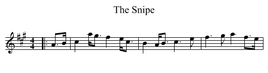 The Snipe - staff notation