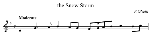 the Snow Storm - staff notation