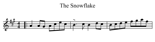 The Snowflake - staff notation