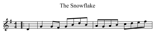 The Snowflake - staff notation