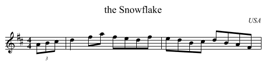 the Snowflake - staff notation