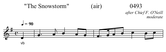 The Snowstorm              (air)                  0493 - staff notation