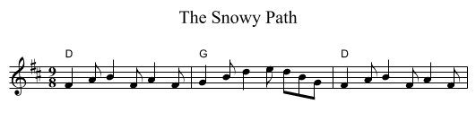 The Snowy Path - staff notation