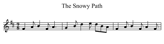 The Snowy Path - staff notation