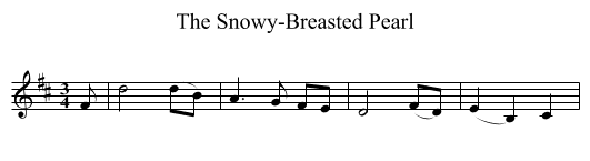 The Snowy-Breasted Pearl - staff notation