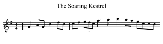The Soaring Kestrel - staff notation