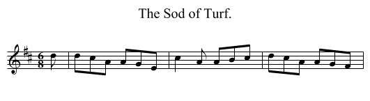 The Sod of Turf. - staff notation