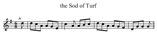 the Sod of Turf - staff notation