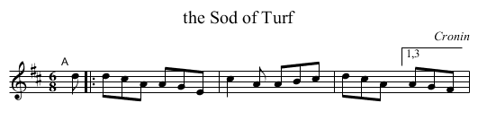 the Sod of Turf - staff notation