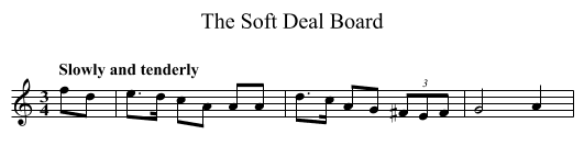 The Soft Deal Board - staff notation