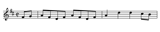 the Soldier's joy - staff notation