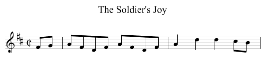 The Soldier's Joy - staff notation