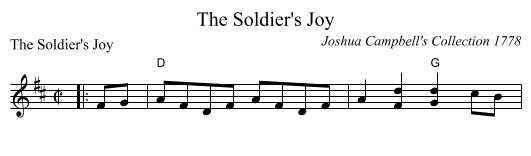 The Soldier's Joy - staff notation