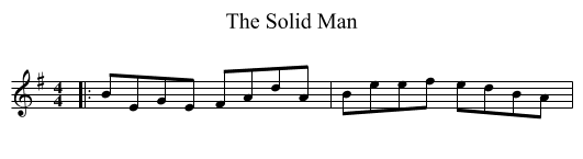 The Solid Man - staff notation