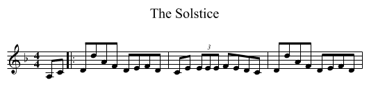 The Solstice - staff notation