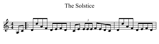 The Solstice - staff notation