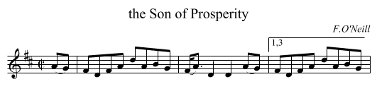 the Son of Prosperity - staff notation