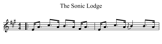 The Sonic Lodge - staff notation