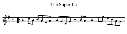 The Soporific - staff notation
