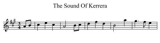 The Sound Of Kerrera - staff notation