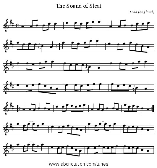 The Sound of Sleat - staff notation