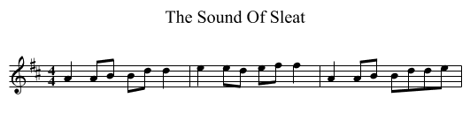 The Sound Of Sleat - staff notation