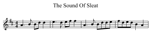 The Sound Of Sleat - staff notation
