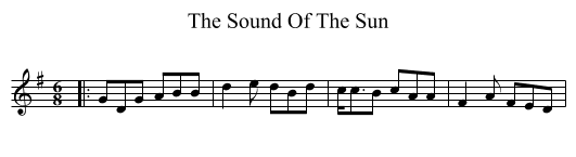 The Sound Of The Sun - staff notation