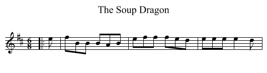 The Soup Dragon - staff notation