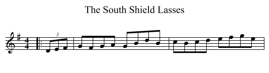 The South Shield Lasses - staff notation