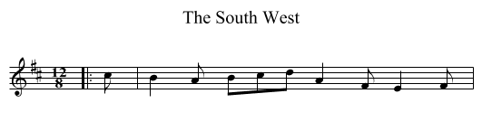The South West - staff notation