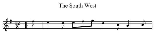 The South West - staff notation