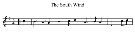 The South Wind - staff notation