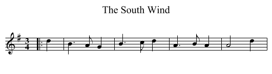 The South Wind - staff notation
