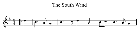 The South Wind - staff notation